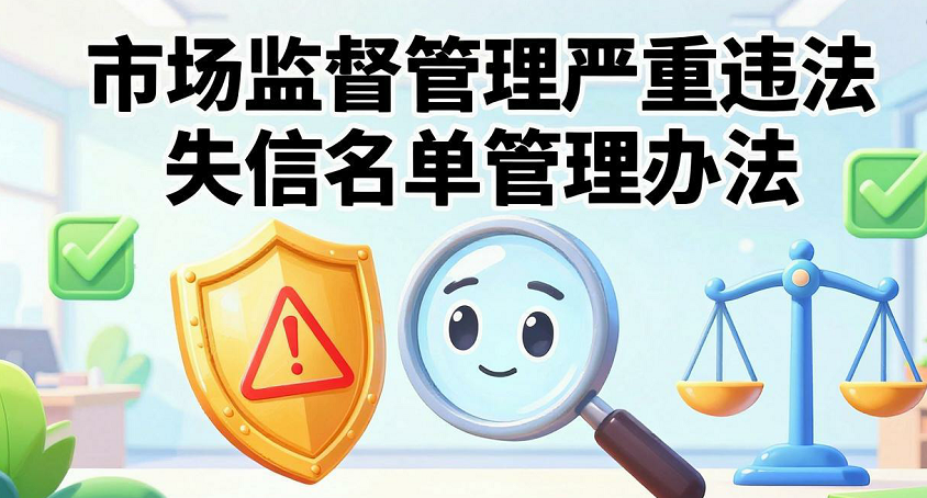 市场监管严重违法失信名单管理办法施行 受到较重行政处罚的列入严重违法失信名单