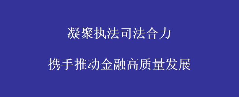 最高检：凝聚执法司法合力 携手推动金融高质量发展